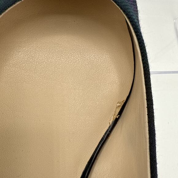 Nine West Women's Onlee Multicolor Plaid Fabric Pointed Toe Flats Size 8 M NWB - Picture 9 of 11